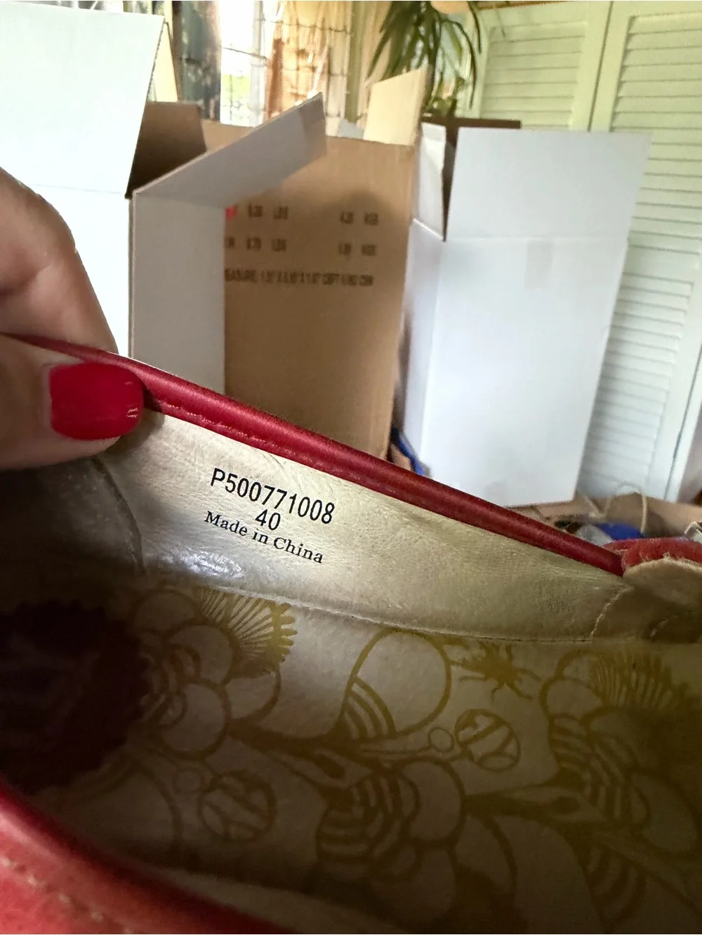 Women’s Red Suede Slip-On Loafers with Buckle Accent